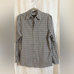 DKNY | Checkered Black and White Men's Button Down Shirt | Size Small